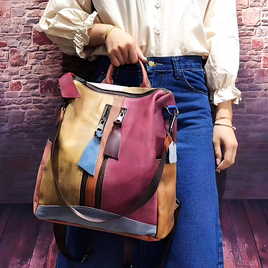 Alayna - Classico Zaino di Pelle per Donne