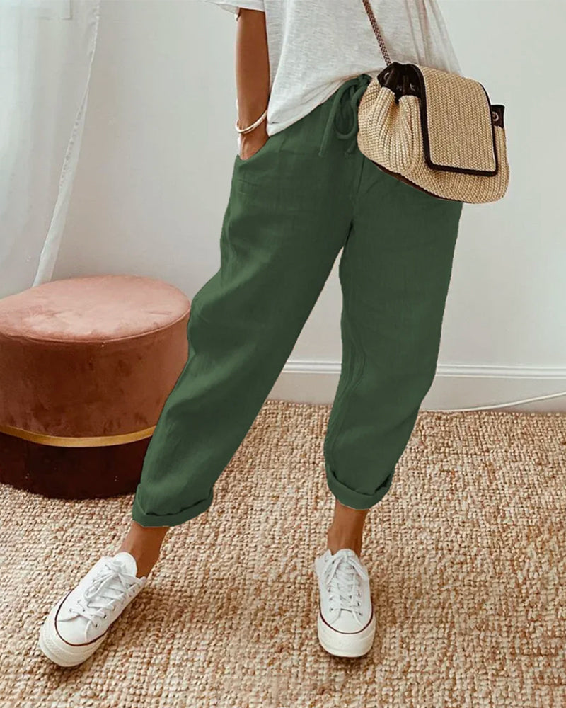 Mel - Pantaloni in Lino Ultima Moda per l'Estate