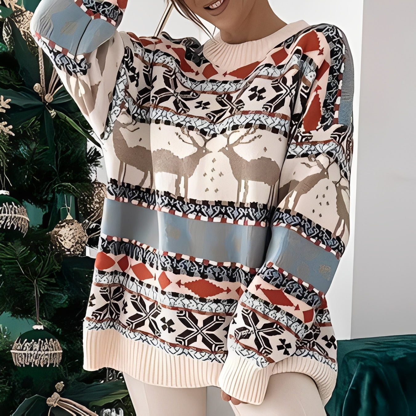 Rosemary - Raffinato maglione natalizio caldo per donne