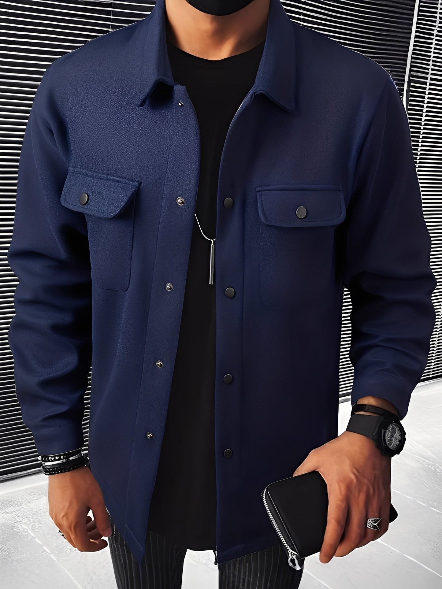 Clinton - Giacca moderna con revers e tasche da uomo