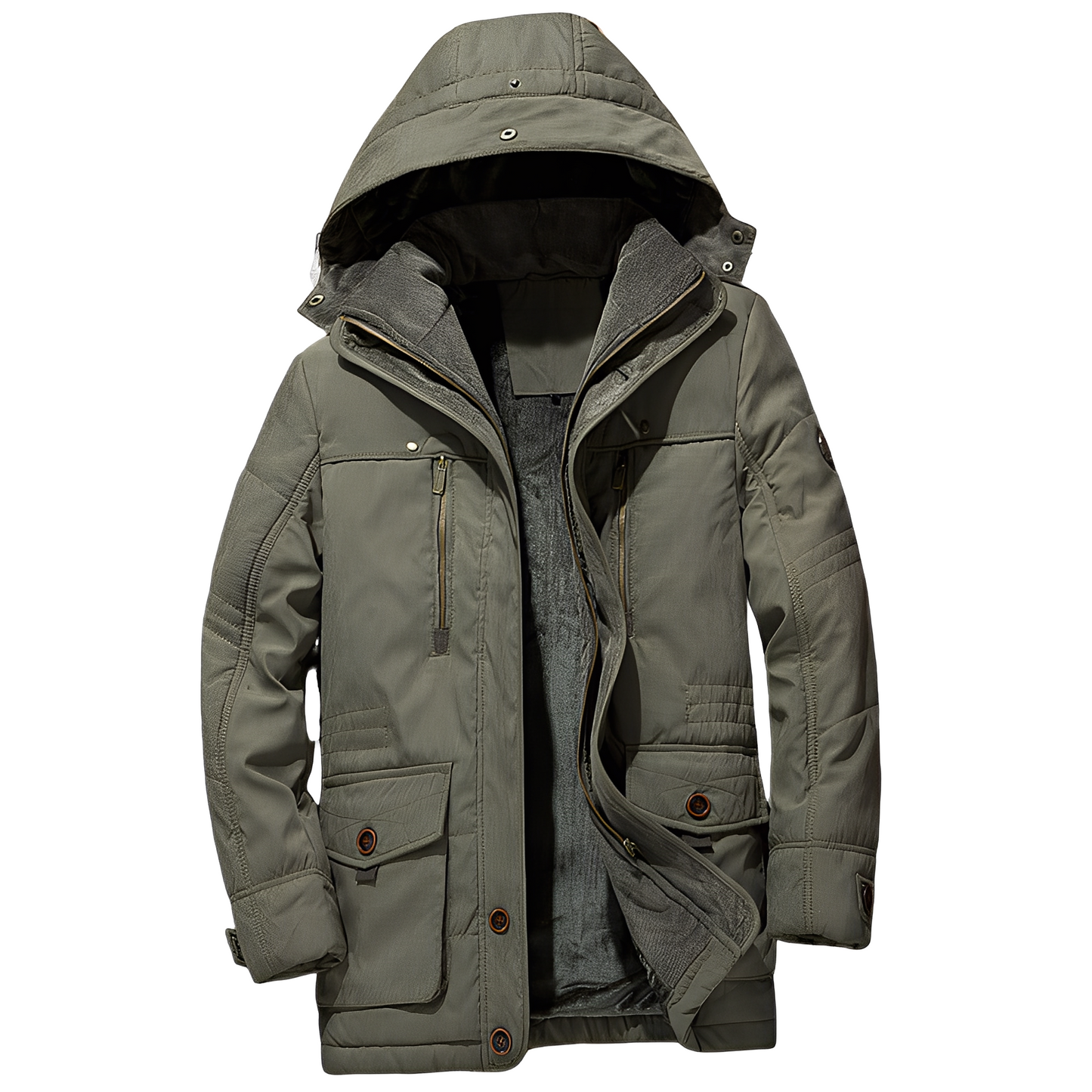 Bruce - Giacca con cappuccio elegante e fodera calda per uomo