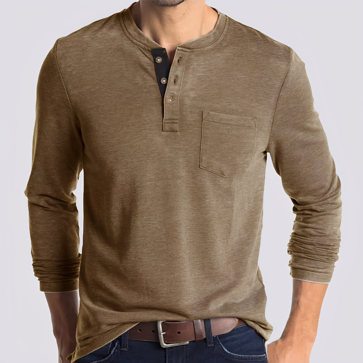 Dashiell - Camicia a maniche lunghe da uomo casual