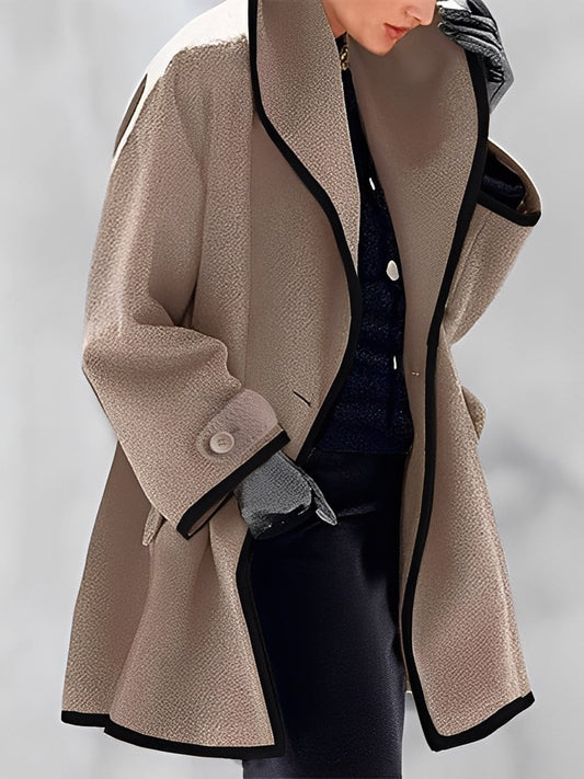 Mikayla - Cappotto in lana calda con cappuccio per donne
