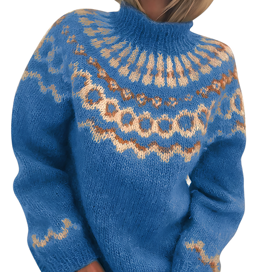 Charlee - Caldo pullover a collo alto ampio per donne