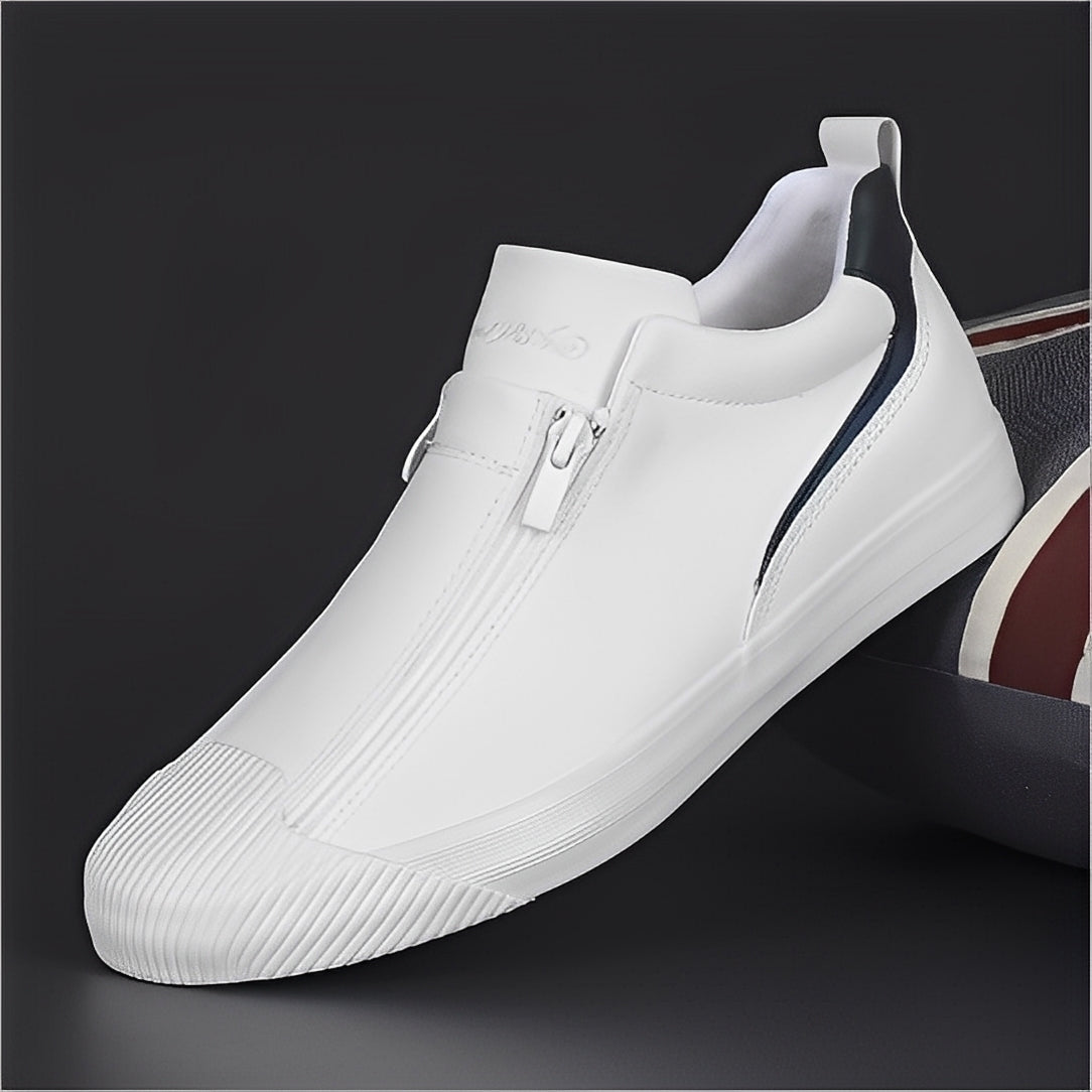 Marcus - Scarpe in pelle con doppia zip per uomini