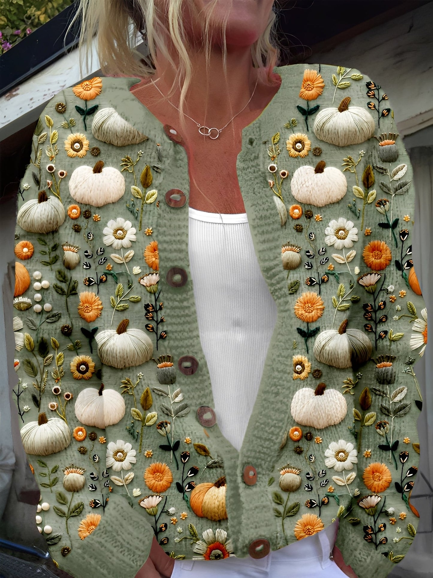 Kandace - Elegante Cardigan a Fiori per Donne