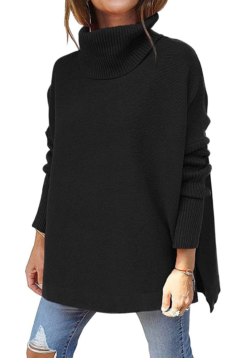 Macey - Maglione collo alto casual in lana per donne