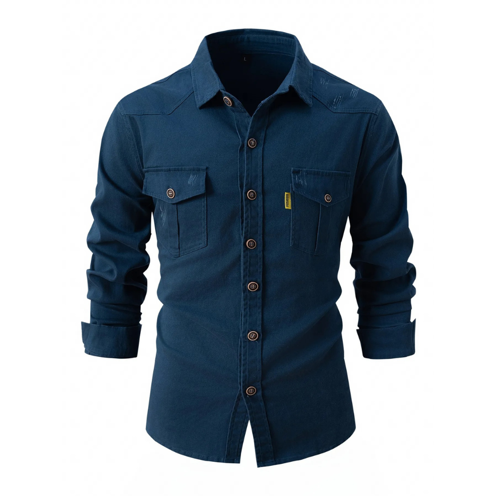 Marlon - Camicia informale e confortevole in tessuto elasticizzato per uomo