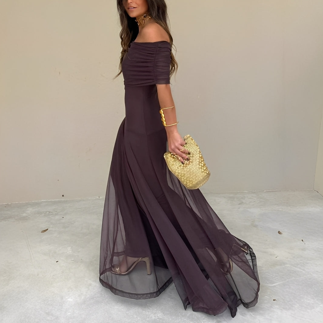 Eunice - Abito lungo in rete elegante per donne