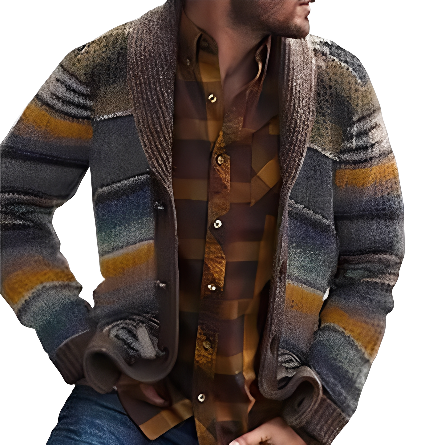 Holden - Cardigan uomo moderno e vivace