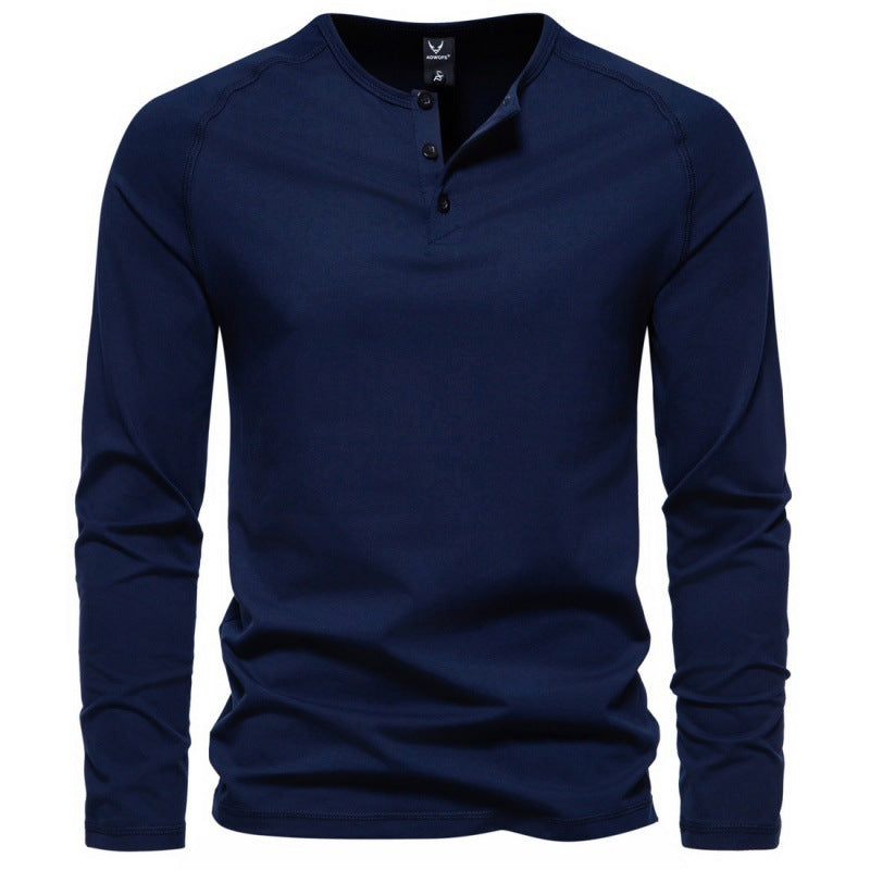 Malcom - Camicia da uomo semplice e informale a maniche lunghe