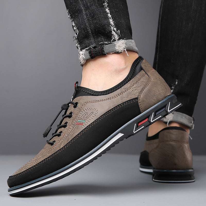 Aaron - Scarpe comode da uomo in pelle antisdrucciolo