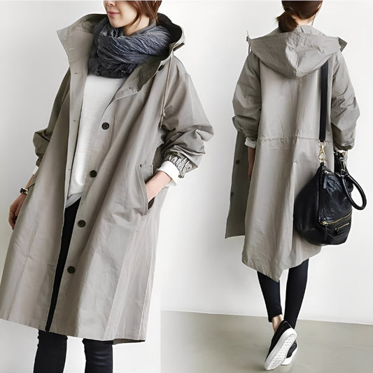 Alicia - Trench-coat da donna con cappuccio
