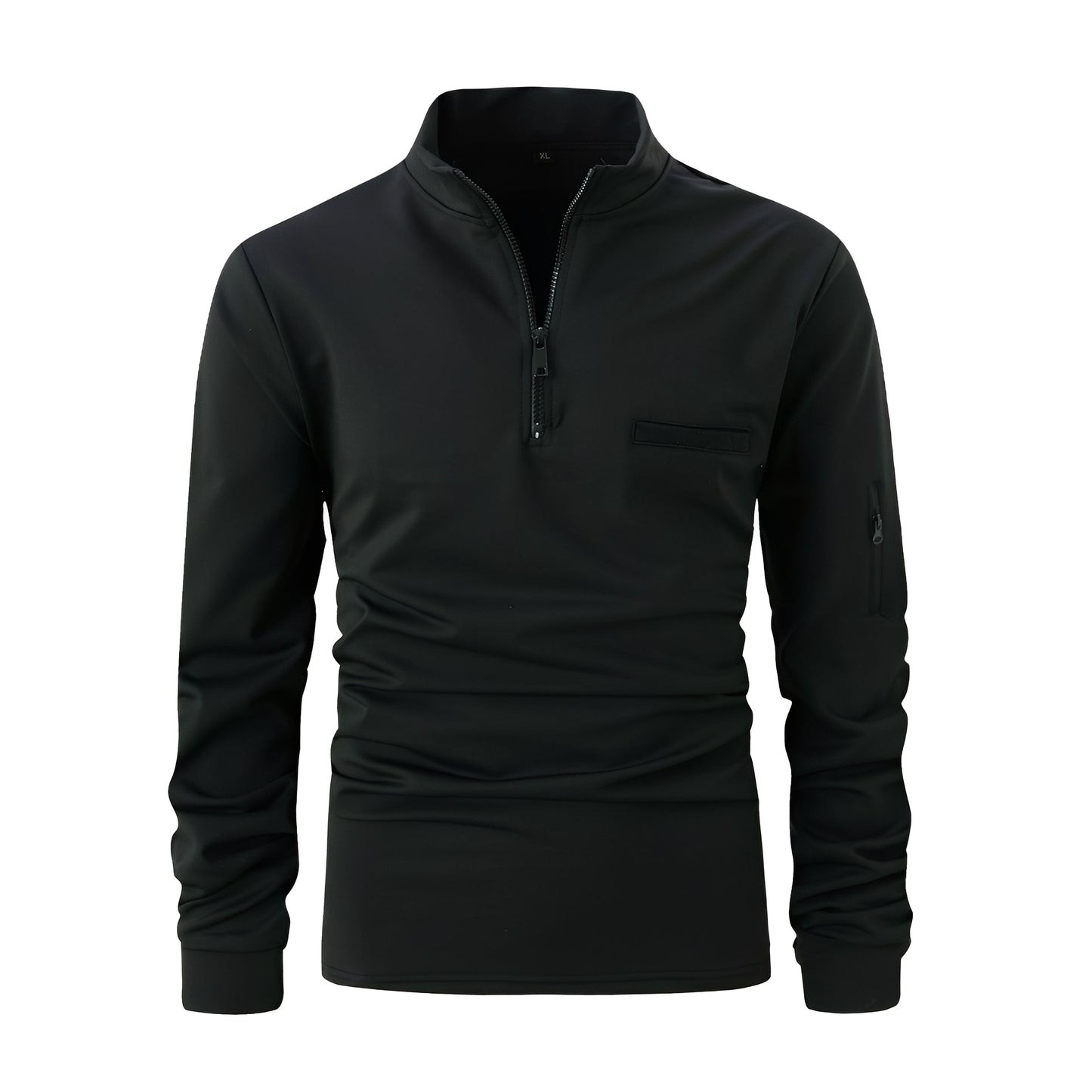 Lucian - Camicia da uomo casual con zip e tasca