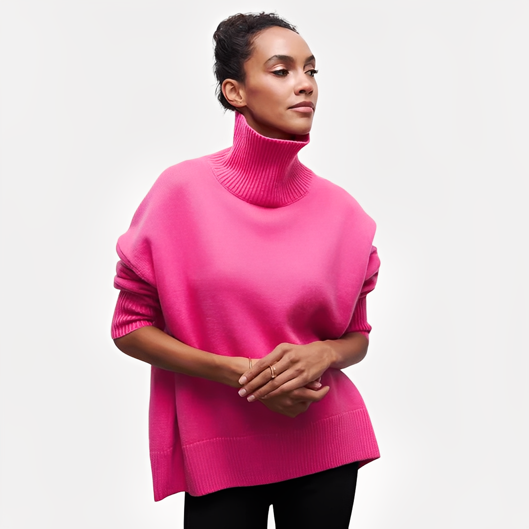 Margery - Pullover caldo con collo alto per donne