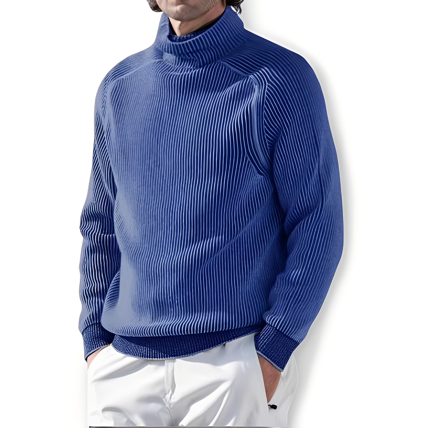 Jarrett - Maglione in cashmere informale con collo alto per uomo
