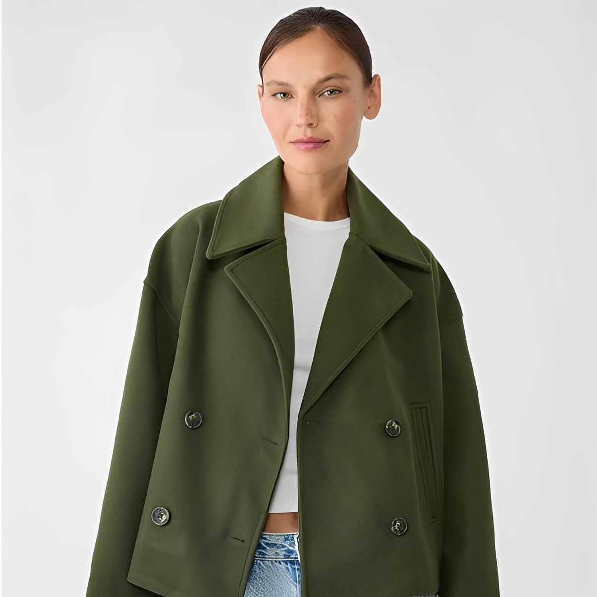 Abegail - Giacca corta casual e ampia da donna