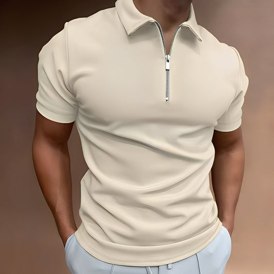 Hubert - Elegante Polo con Zip per Uomini
