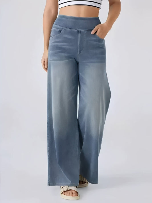 Miley - Jeans dritti elasticizzati a vita alta per donne