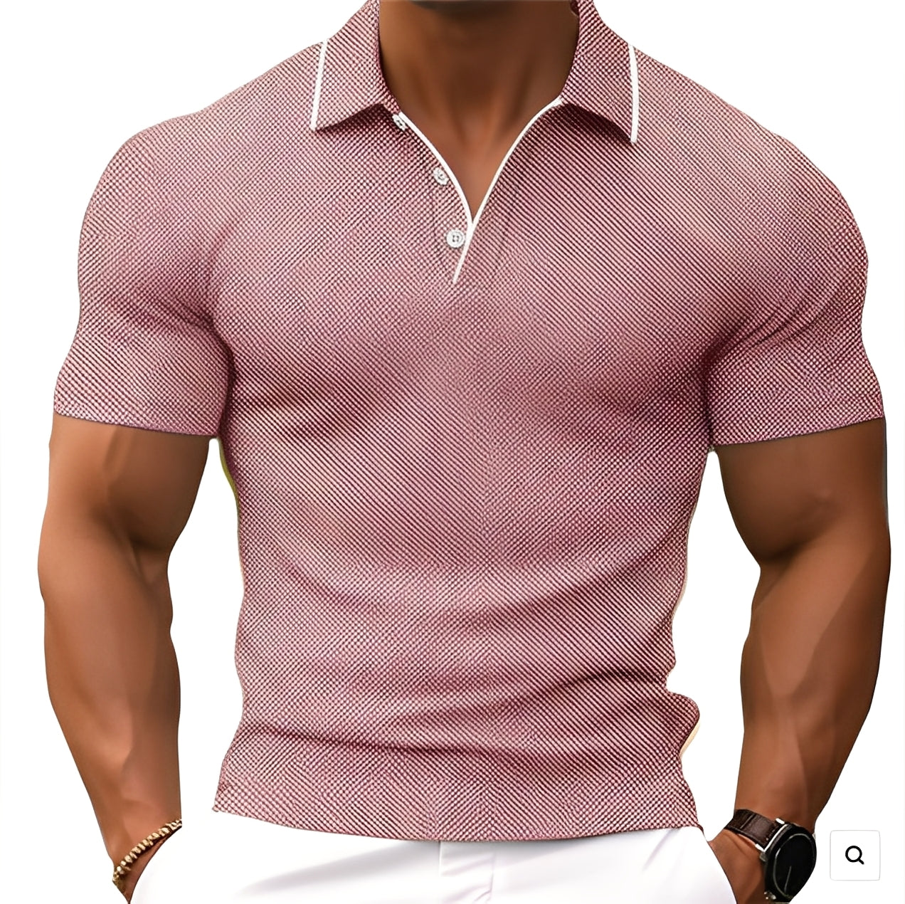 Florence - Polo casual con bottoni da uomo