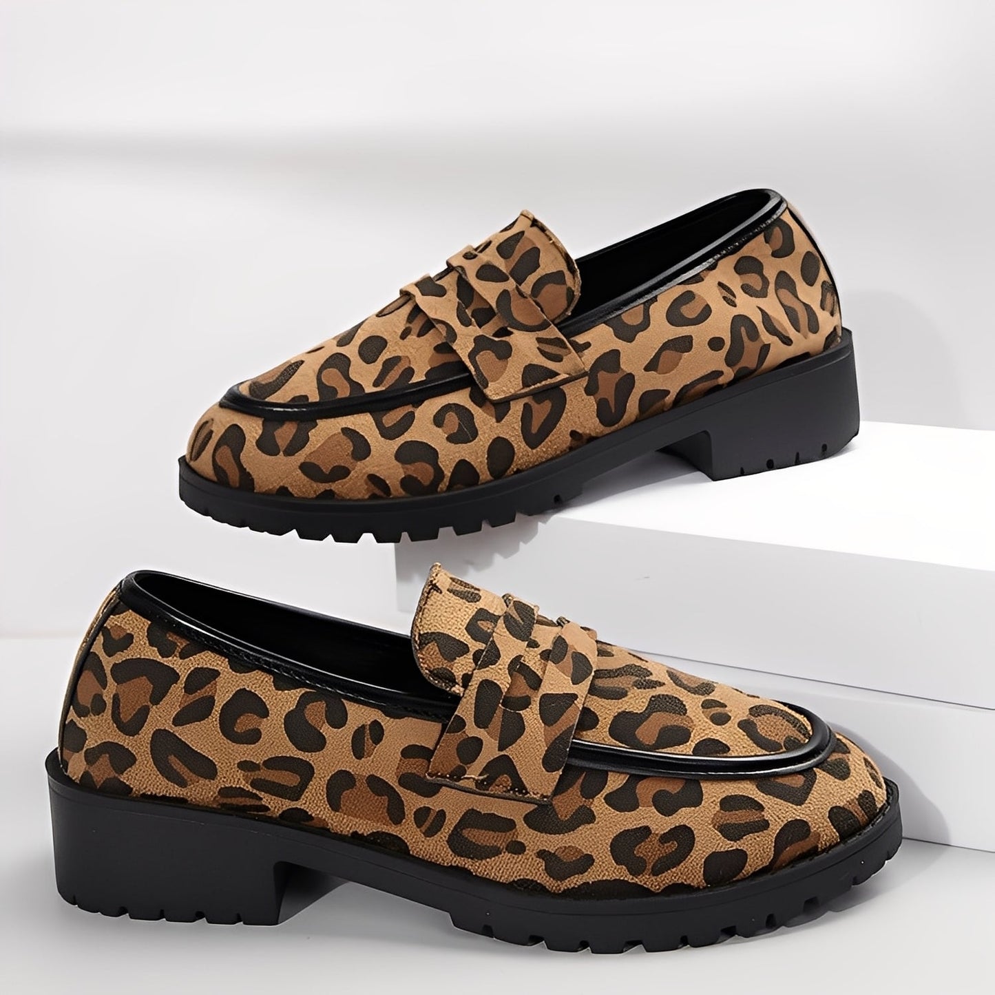 Camélia - Scarpe eleganti con motivo leopardo per donne