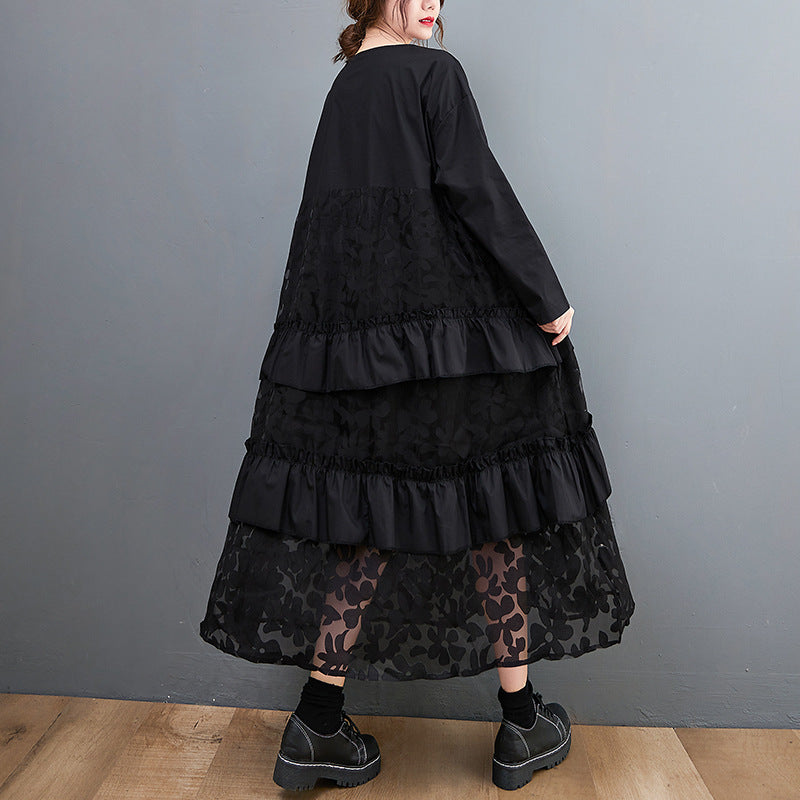 Lauryn - Vestito casual bohemien con volant per donne