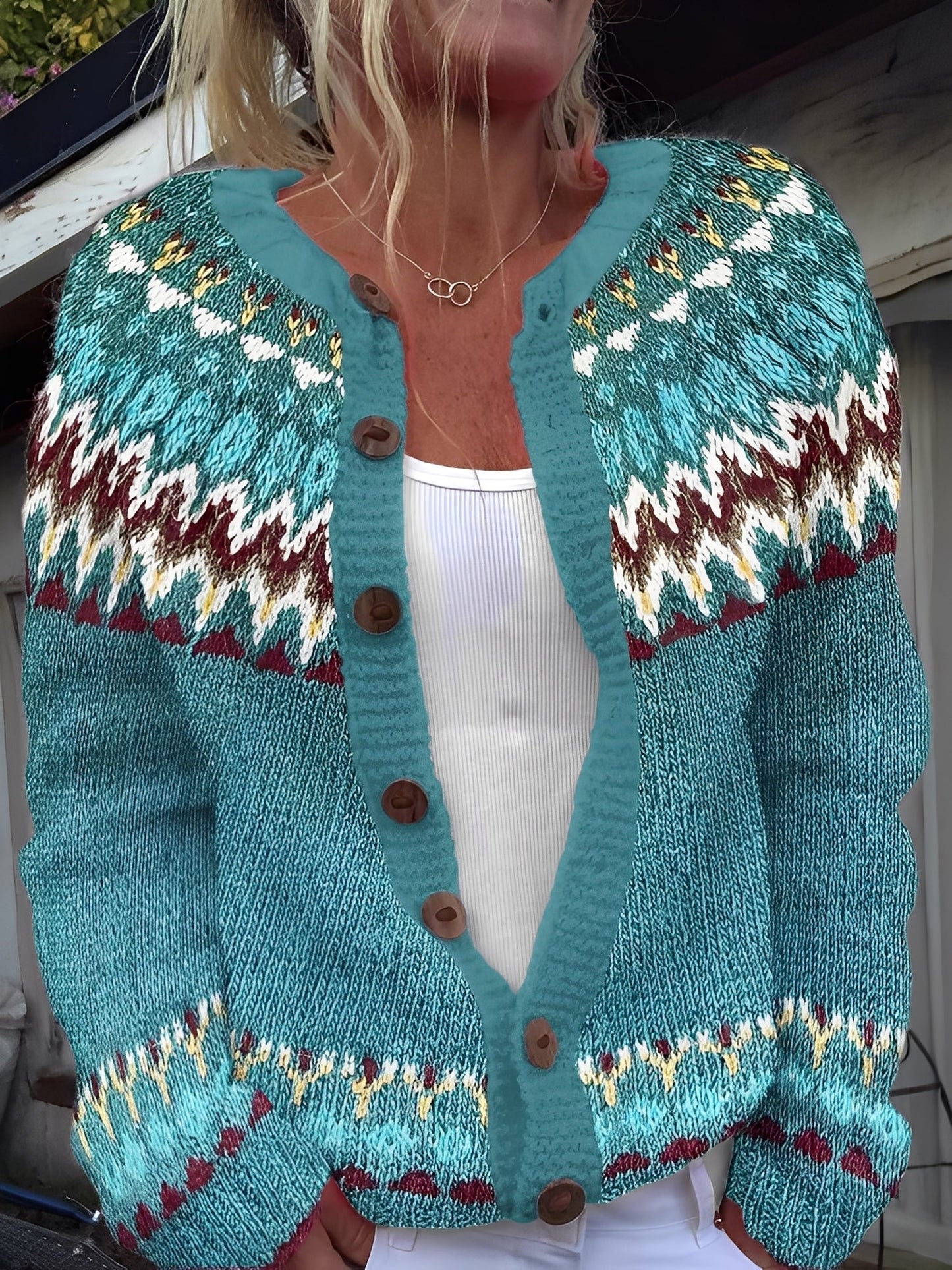 Therese - Cardigan raffinato con bottoni per donne