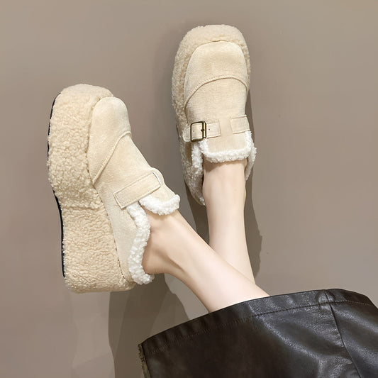 Gabriella - Scarpe eleganti con zeppa e interno in lana per donne