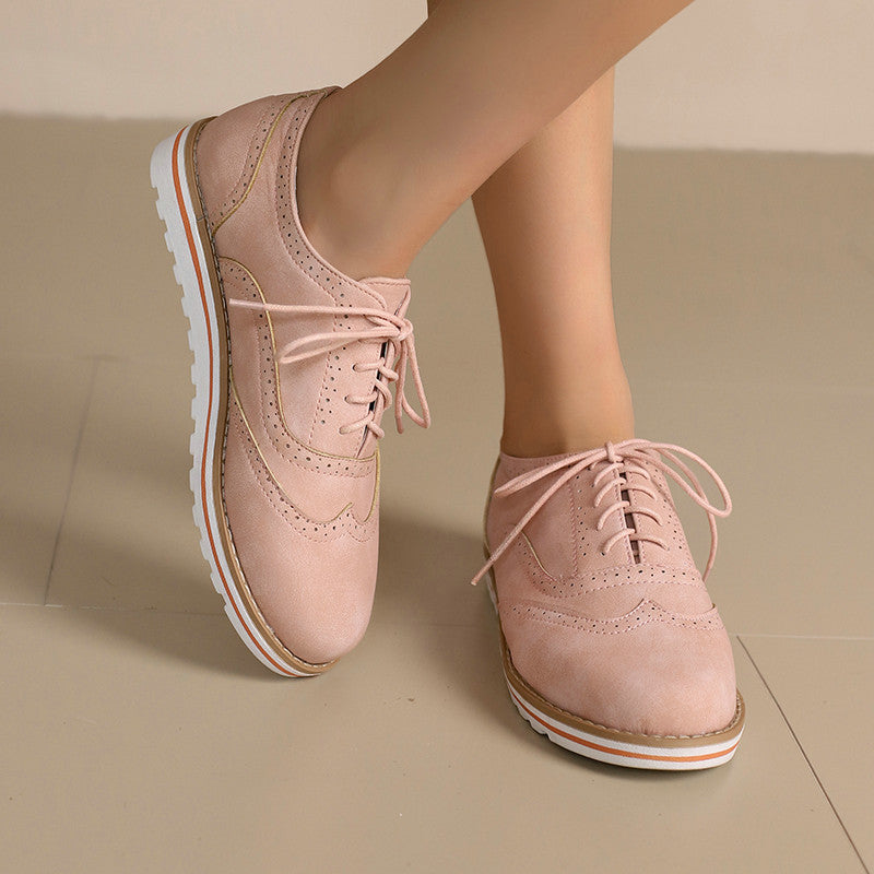 Gemma - Scarpe Derby casual in pelle scamosciata per donne