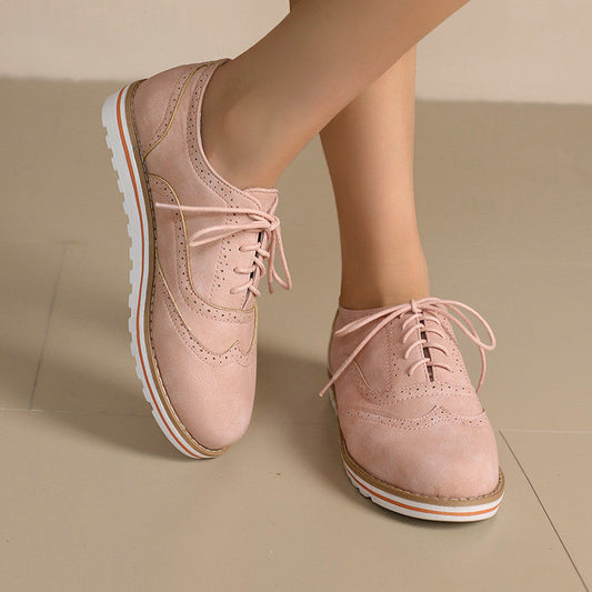 Gemma - Scarpe Derby casual in pelle scamosciata per donne