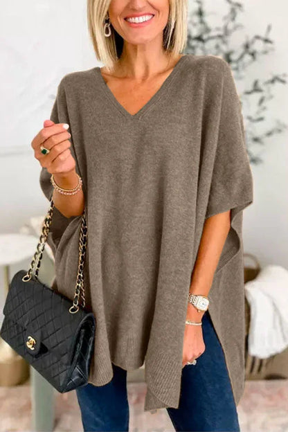 Ginny - Poncho a V senza tempo con una vestibilità rilassata