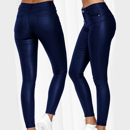 Dina – Pantaloni in pelle stretch