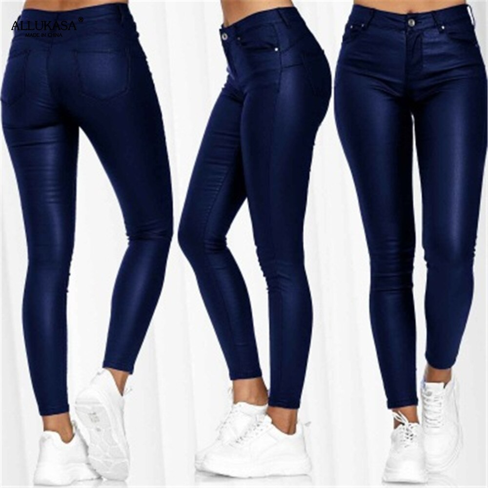 Dina – Pantaloni in pelle stretch