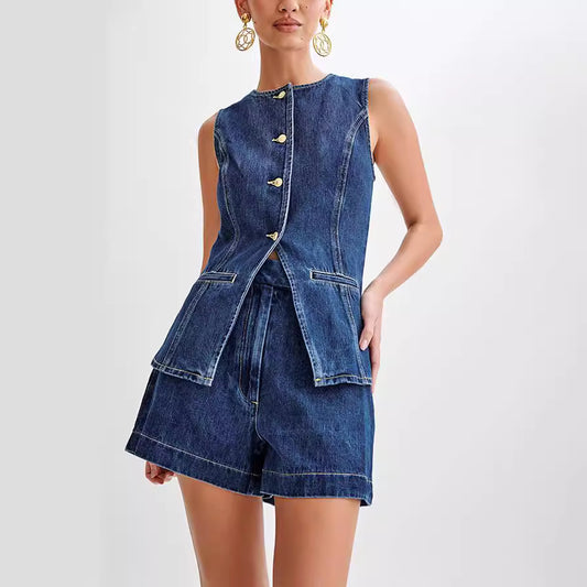 DenimDream - Completo Top Senza Maniche e Jeans