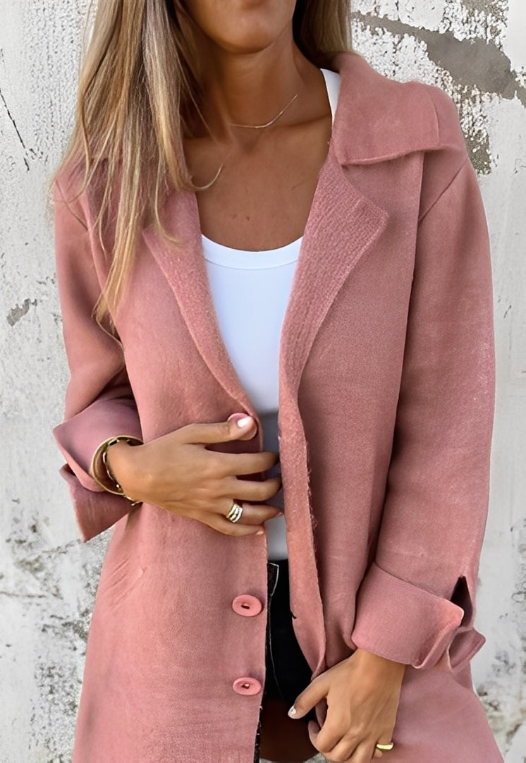 Izabelle - Cappotto lungo casual a maglia per donne