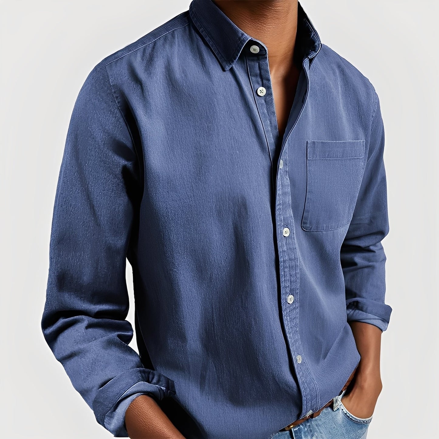 Tanner - Camicia informale con tasca per uomo