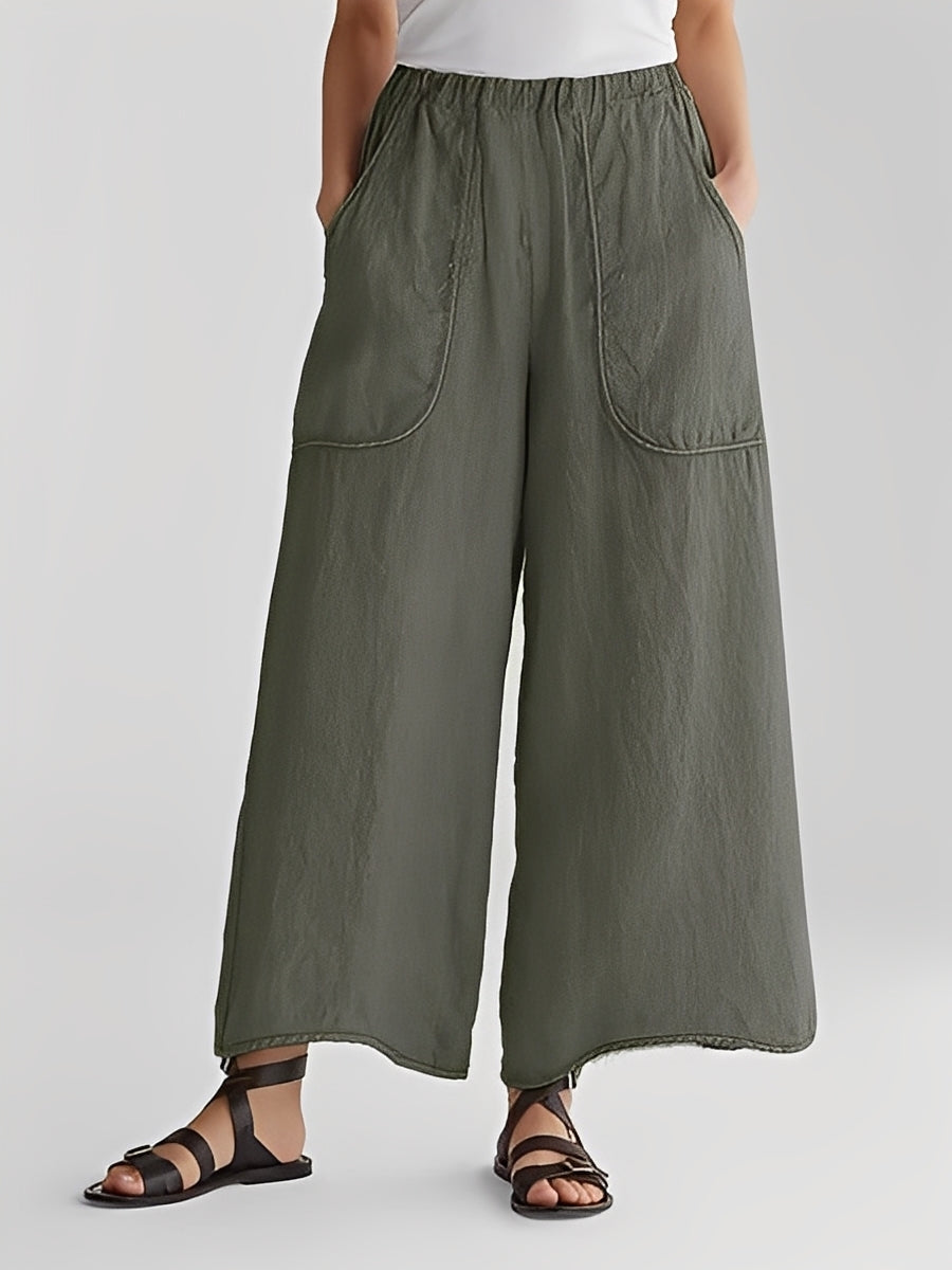 Marley - Pantaloni comodi a gamba larga per donne