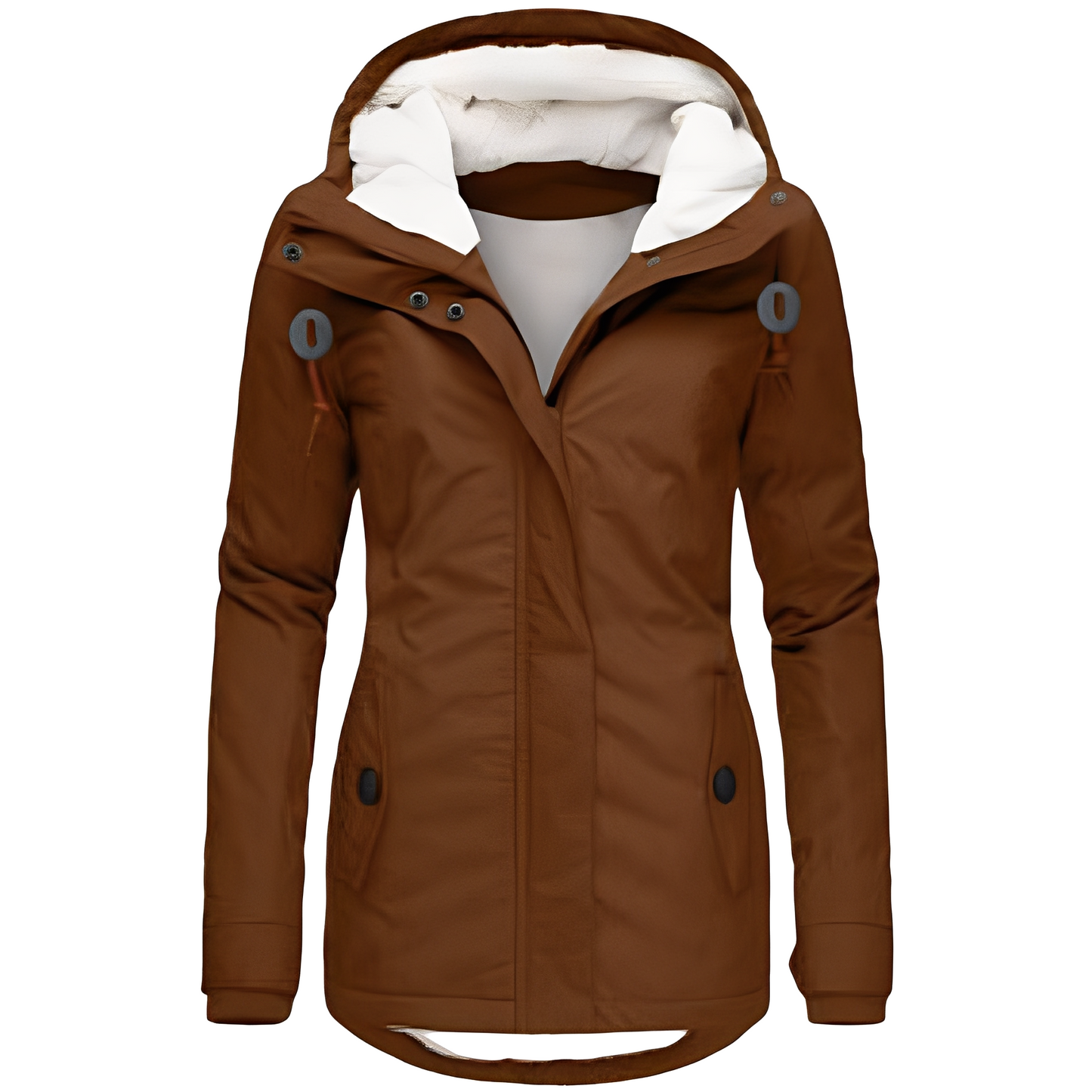 Valary - Giacca impermeabile in velluto con cappuccio per donne