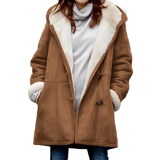 Madilyn - Cappotto Duffle casual con Cappuccio per Donna