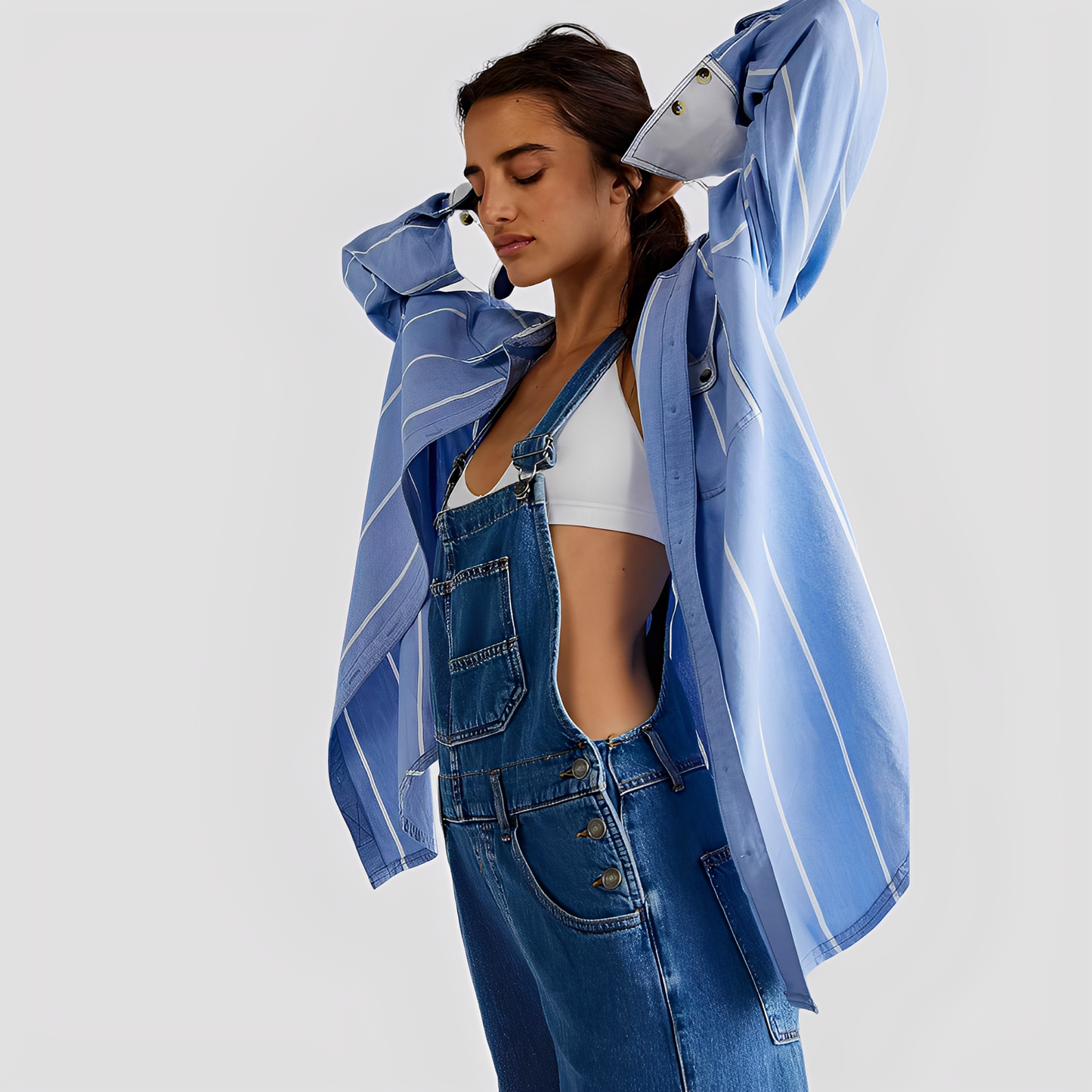 Mildred - Classica tuta di jeans con vestibilità rilassata per donne