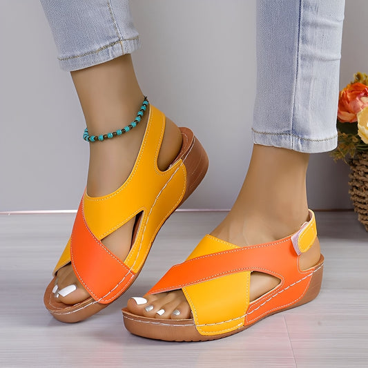 Clarissa - Zeppe casual con cinturini incrociati per donne