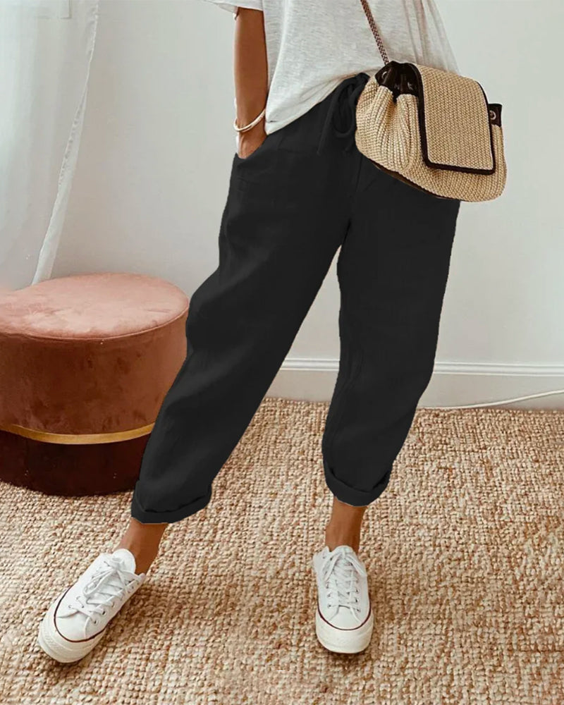 Mel - Pantaloni in Lino Ultima Moda per l'Estate