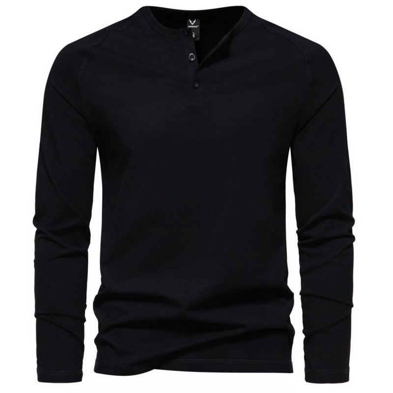 Malcom - Camicia da uomo semplice e informale a maniche lunghe