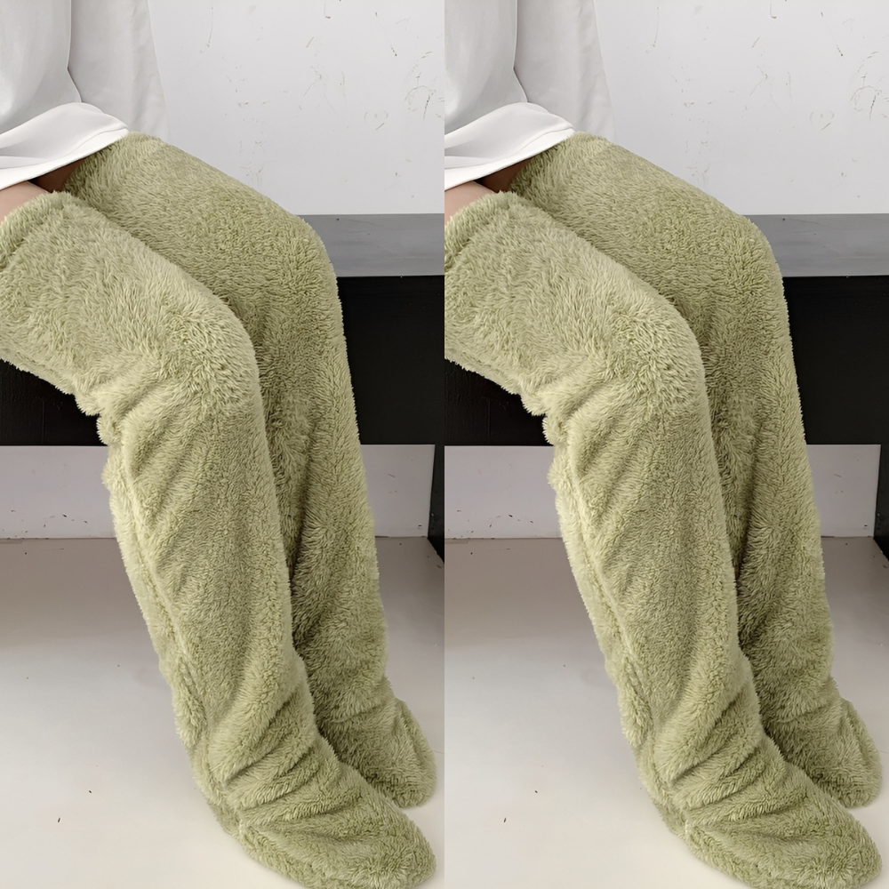 Camellia - Calde calze invernali sopra il ginocchio per donne