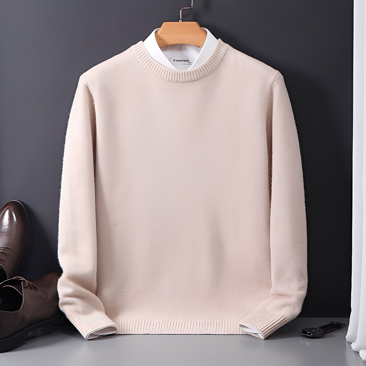 Esmund - Maglione da uomo in cashmere, ampio e informale