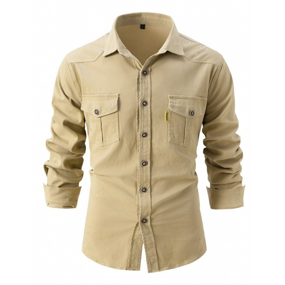 Marlon - Camicia informale e confortevole in tessuto elasticizzato per uomo