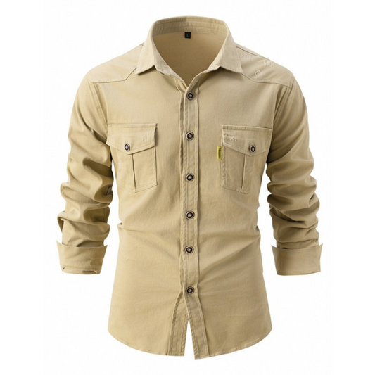 Marlon - Camicia informale e confortevole in tessuto elasticizzato per uomo