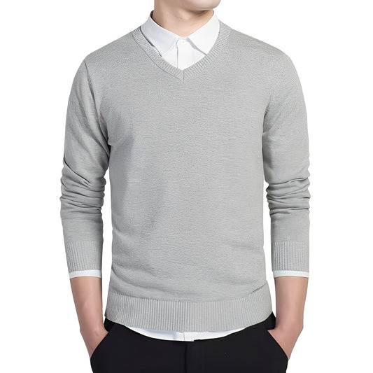 Tom - Pullover a collo V in cashmere per uomo