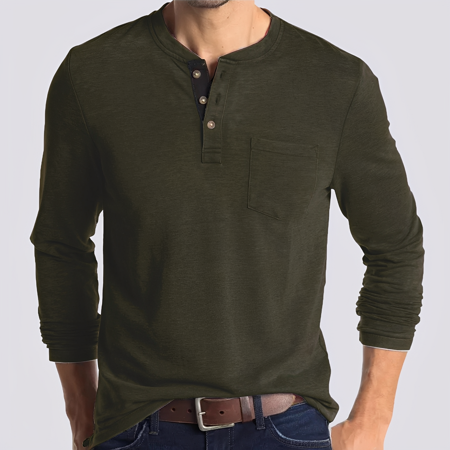 Dashiell - Camicia a maniche lunghe da uomo casual