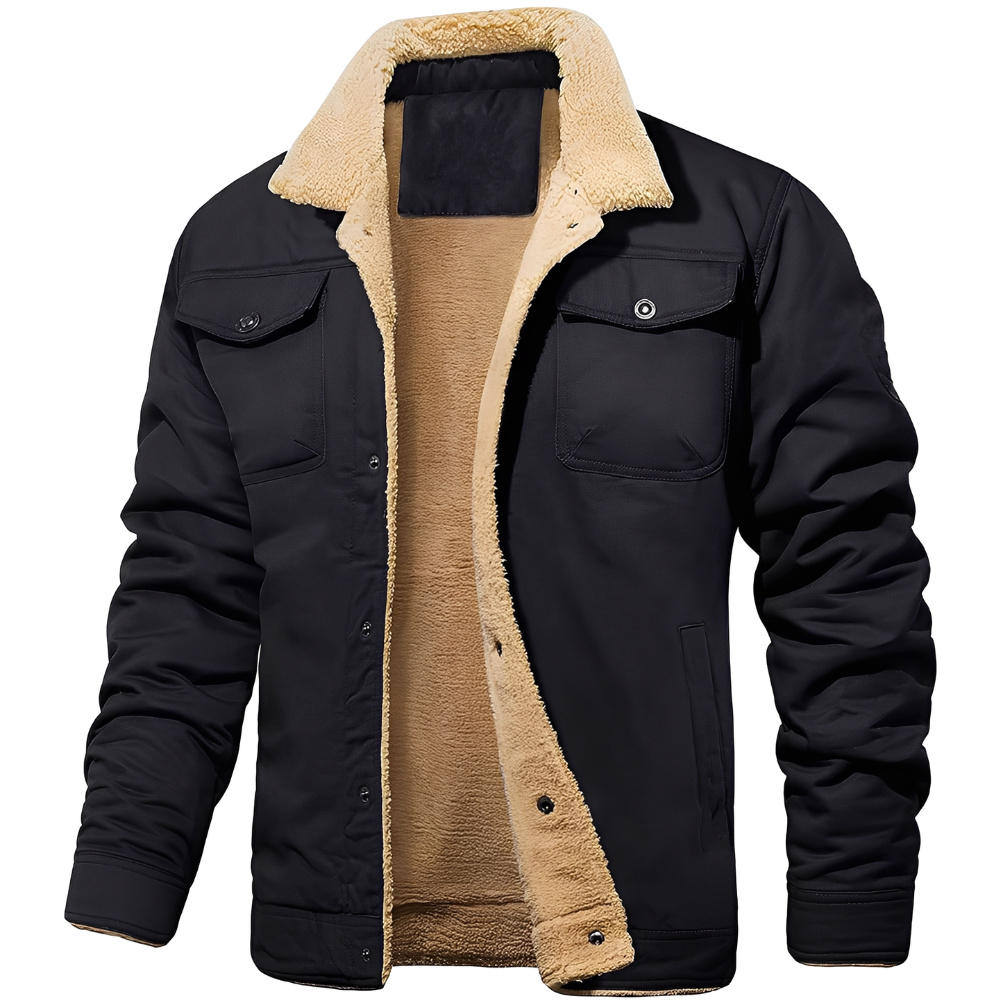 Dillon - Giacca casual da uomo in pile di twill